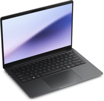 Side-facing picture of dell pro 7 series 14 laptop with screen open.